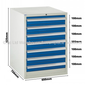 Euroslide Storage Cabinet 7 Drawer 825mm